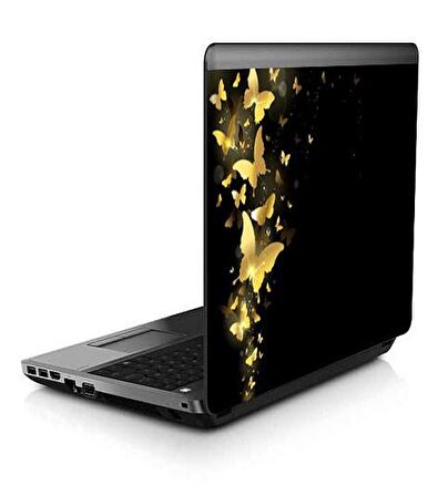 Altın Kelebekler Notebook Sticker, Laptop sticker,, Hp Sticker, Asus Sticker, 15.6 inç Sticker