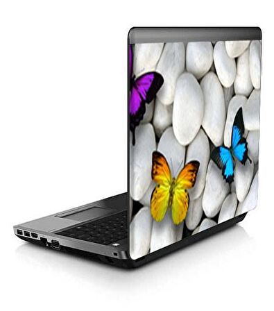 Renkli Kelebekler Notebook Sticker, Laptop sticker,, Hp Sticker, Asus Sticker, 15.6 inç Sticker