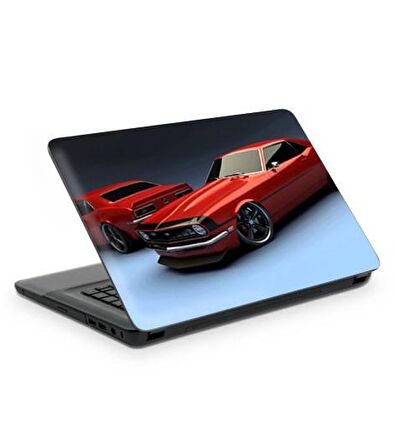 Kırmızı Araba Notebook Sticker, Laptop sticker,, Hp Sticker, Asus Sticker, 15.6 inç Sticker