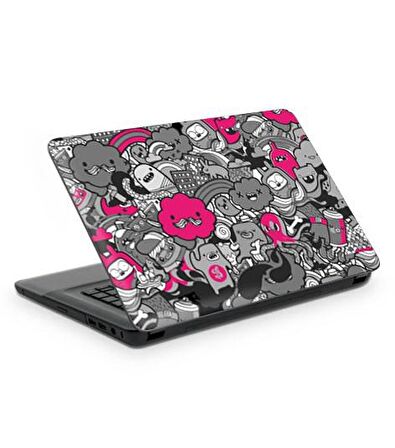 Sevimli Şekiller Notebook Sticker, Laptop sticker,, Hp Sticker, Asus Sticker, 15.6 inç Sticker