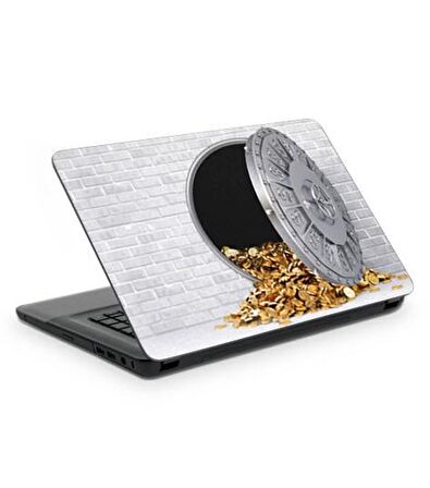 Altın Kasası Notebook Sticker, Laptop sticker,, Hp Sticker, Asus Sticker, 15.6 inç Sticker