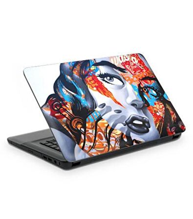 Kız Çizimi Notebook Sticker, Laptop sticker,, Hp Sticker, Asus Sticker, 15.6 inç Sticker
