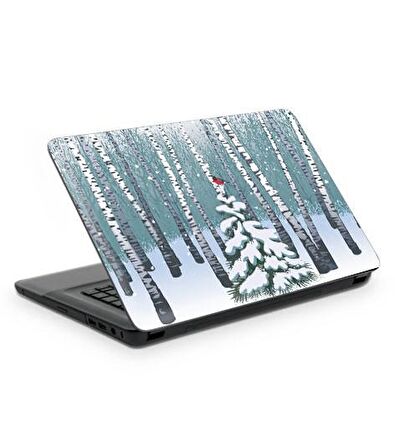 Karlı Ağaçlar Notebook Sticker, Laptop sticker,, Hp Sticker, Asus Sticker, 15.6 inç Sticker
