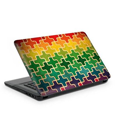 Renkli Puzzle Notebook Sticker, Laptop sticker,, Hp Sticker, Asus Sticker, 15.6 inç Sticker