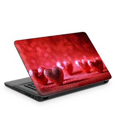Işıltılı Kalpler Notebook Sticker, Laptop sticker,, Hp Sticker, Asus Sticker, 15.6 inç Sticker