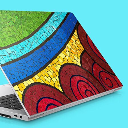 Renkli Mozaikler Notebook Sticker, Laptop sticker,, Hp Sticker, Asus Sticker, 15.6 inç Sticker
