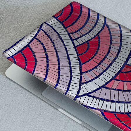 Pembe Tonlarında Mozaik Notebook Sticker, Laptop sticker,Hp Sticker, Asus Sticker,15.6 inç Sticker