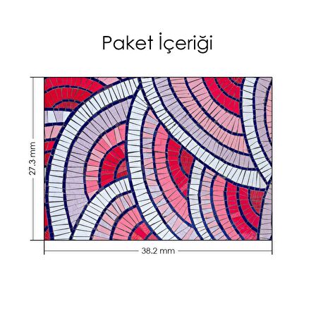 Pembe Tonlarında Mozaik Notebook Sticker, Laptop sticker,Hp Sticker, Asus Sticker,15.6 inç Sticker
