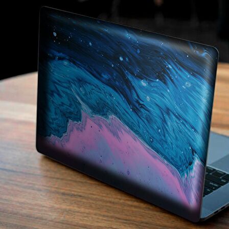 Soyut Mavi Mor Desen Notebook Sticker, Laptop sticker,, Hp Sticker, Asus Sticker, 15.6 inç Sticker