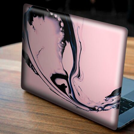 Soyut Pembe Siyah Desen Notebook Sticker, Laptop sticker,, Hp Sticker, Asus Sticker, 15.6 inç Sticker