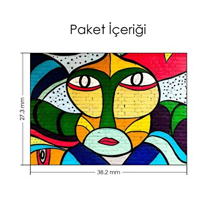 Sürreal Renkli İnsan Grafiti Notebook Sticker, Laptop sticker,, Hp Sticker, Asus Sticker, 15.6 inç Sticker