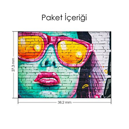 Pop Art Kadın Grafiti Notebook Sticker, Laptop sticker,, Hp Sticker, Asus Sticker, 15.6 inç Sticker