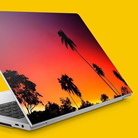 Miami'de Gün Batımı Notebook Sticker, Laptop sticker,, Hp Sticker, Asus Sticker, 15.6 inç Sticker