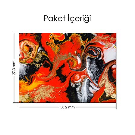 Kırmızı Siyah Altın Ebruli Notebook Sticker, Laptop sticker,, Hp Sticker, Asus Sticker, 15.6 inç Sticker