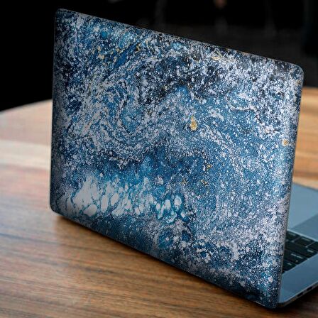 Grunge Mavi Ebruli Notebook Sticker, Laptop sticker,, Hp Sticker, Asus Sticker, 15.6 inç Sticker