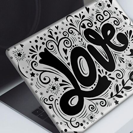Love Doodle Notebook Sticker, Laptop sticker,, Hp Sticker, Asus Sticker, 15.6 inç Sticker