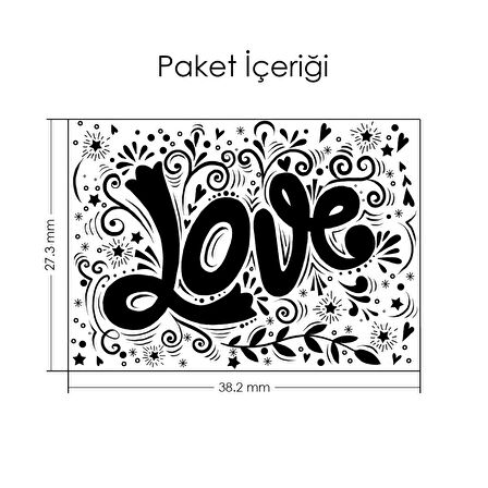 Love Doodle Notebook Sticker, Laptop sticker,, Hp Sticker, Asus Sticker, 15.6 inç Sticker