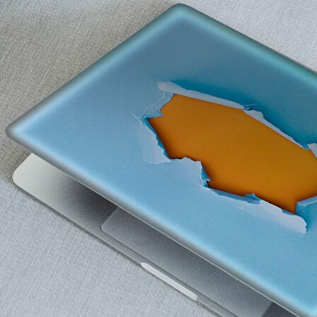 Mavi Yırtılmış Kağıt Notebook Sticker, Laptop sticker,, Hp Sticker, Asus Sticker, 15.6 inç Sticker