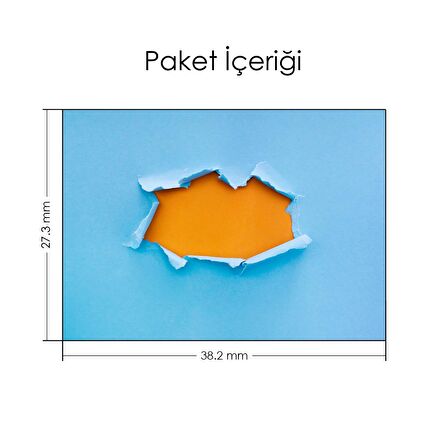 Mavi Yırtılmış Kağıt Notebook Sticker, Laptop sticker,, Hp Sticker, Asus Sticker, 15.6 inç Sticker