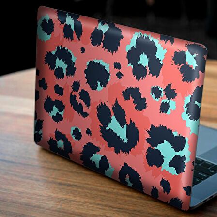 Pembe Mavi Leopar Deseni Notebook Sticker, Laptop sticker,, Hp Sticker, Asus Sticker, 15.6 inç Sticker