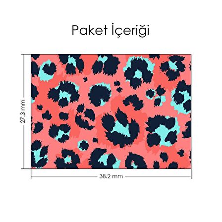 Pembe Mavi Leopar Deseni Notebook Sticker, Laptop sticker,, Hp Sticker, Asus Sticker, 15.6 inç Sticker