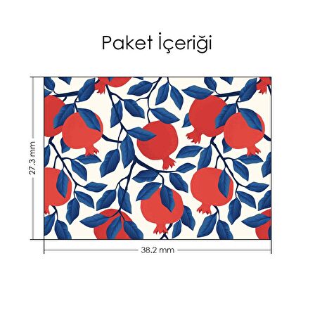 Beyaz Üzerine Nar Deseni Notebook Sticker, Laptop sticker,, Hp Sticker, Asus Sticker, 15.6 inç Sticker