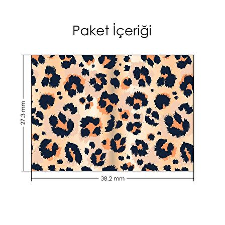 Kahverengi Leopar Deseni Notebook Sticker, Laptop sticker,, Hp Sticker, Asus Sticker, 15.6 inç Sticker