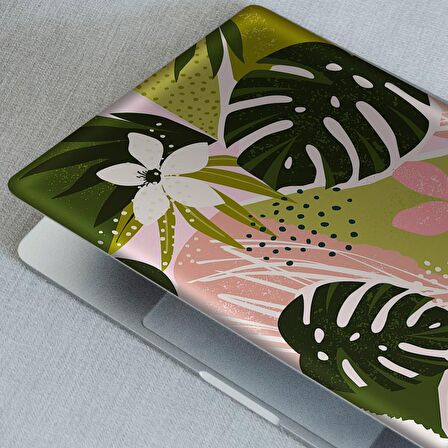 Yaseminli Tropikal Memphis Desen Notebook Sticker, Laptop sticker,, Hp Sticker, Asus Sticker, 15.6 inç Sticker