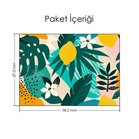 Yaseminli Tropikal Memphis Desen-3 Notebook Sticker, Laptop sticker,, Hp Sticker, Asus Sticker, 15.6 inç Sticker