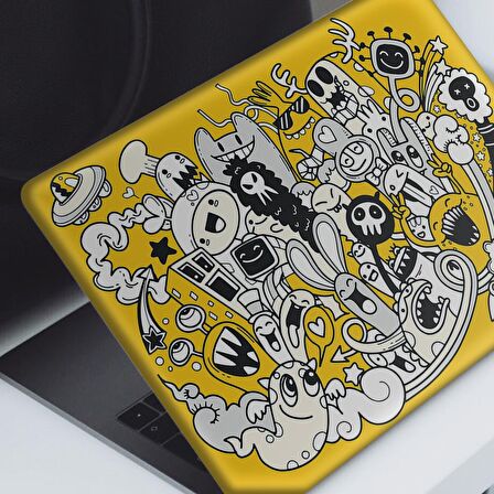 Doodle-3 Notebook Sticker, Laptop sticker,, Hp Sticker, Asus Sticker, 15.6 inç Sticker
