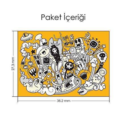 Doodle-3 Notebook Sticker, Laptop sticker,, Hp Sticker, Asus Sticker, 15.6 inç Sticker