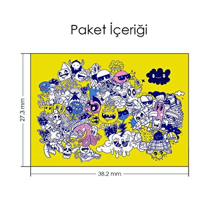 Doodle-4 Notebook Sticker, Laptop sticker,, Hp Sticker, Asus Sticker, 15.6 inç Sticker