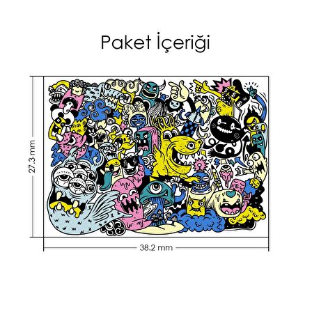 Doodle-6 Notebook Sticker, Laptop sticker,, Hp Sticker, Asus Sticker, 15.6 inç Sticker