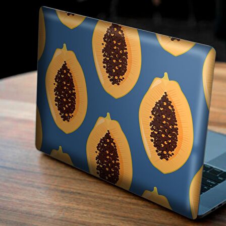 Papaya Ebruli Desen Notebook Sticker, Laptop sticker,, Hp Sticker, Asus Sticker, 15.6 inç Sticker