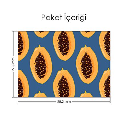 Papaya Ebruli Desen Notebook Sticker, Laptop sticker,, Hp Sticker, Asus Sticker, 15.6 inç Sticker
