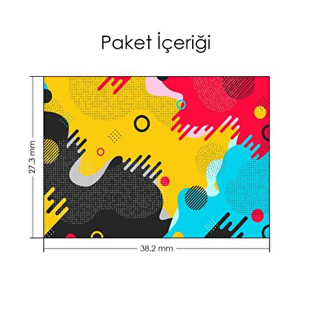 CMYK Memphis Desen Notebook Sticker, Laptop sticker,, Hp Sticker, Asus Sticker, 15.6 inç Sticker