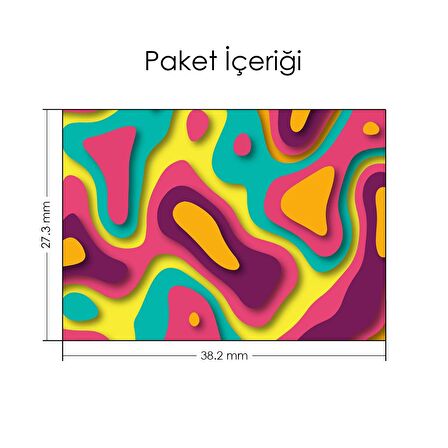 Renkli İzohipsler Notebook Sticker, Laptop sticker,, Hp Sticker, Asus Sticker, 15.6 inç Sticker