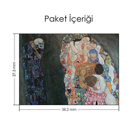 Gustav Klimt Ölüm Notebook Sticker, Laptop sticker,, Hp Sticker, Asus Sticker, 15.6 inç Sticker