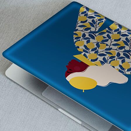 Limon Desenli İlüstrasyon Kız Notebook Sticker, Laptop sticker,, Hp Sticker, Asus Sticker, 15.6 inç Sticker