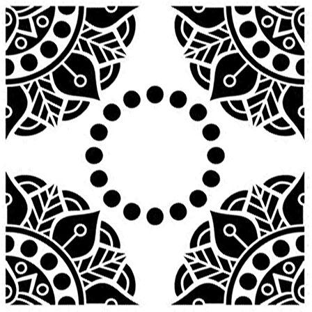 Dış Quad Mandala Stencil Boyama şablonu 30x30 cm, Duvar Stencil, Fayans Stencil, Mobilya Stencil