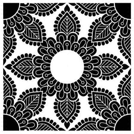 Geometrik Mandala Stencil Boyama şablonu 30x30cm,Duvar Stencil, Fayans Stencil, Mobilya Stencil