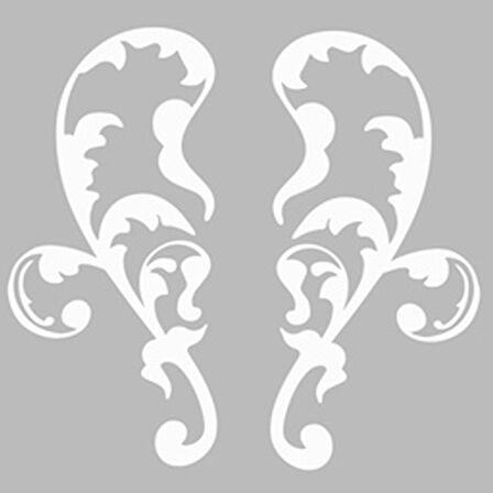 Damask 8 Stencil Boyama şablonu 30x30 cm, Duvar Stencil, Fayans Stencil, Mobilya Stencil