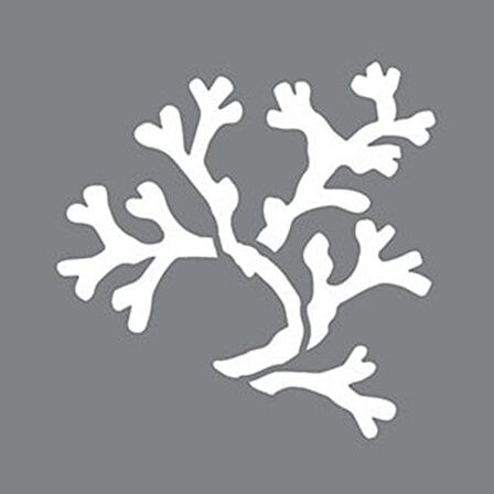 Coral Stencil Boyama şablonu 30x30 cm, Duvar Stencil, Fayans Stencil, Mobilya Stencil