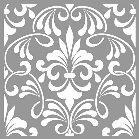 Damla Desenler Stencil Boyama şablonu 30x30 cm, Duvar Stencil, Fayans Stencil, Mobilya Stencil