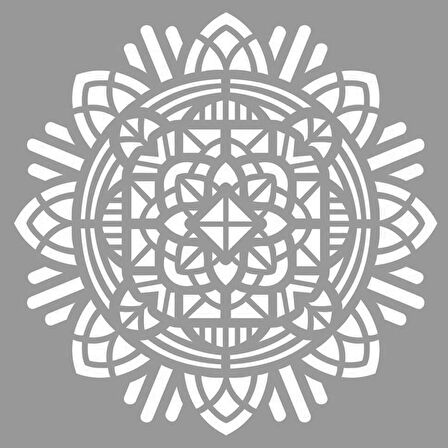 Tribal Mandala Stencil Boyama şablonu 30x30 cm, Duvar Stencil, Fayans Stencil, Mobilya Stencil