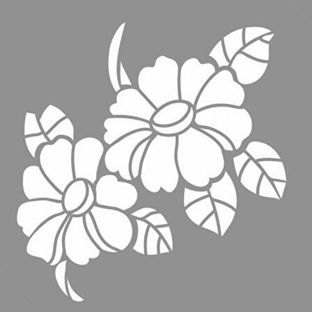 Flower Stencil Boyama şablonu 30x30 cm, Duvar Stencil, Fayans Stencil, Mobilya Stencil