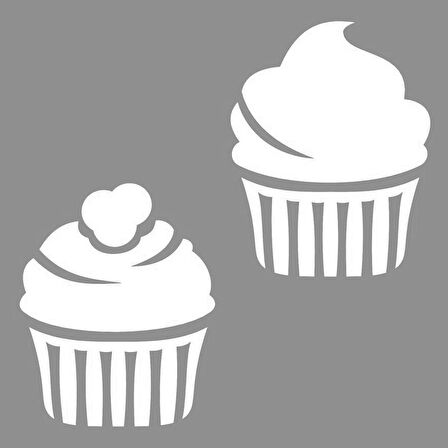 Leziz Cupcake Stencil Boyama şablonu 30x30 cm, Duvar Stencil, Fayans Stencil, Mobilya Stencil