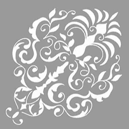 Damask Desen Stencil Boyama şablonu 30x30 cm, Duvar Stencil, Fayans Stencil, Mobilya Stencil