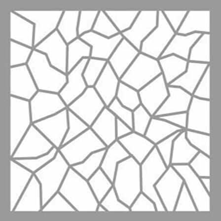 Mozaik Vitray Stencil Boyama şablonu 30x30 cm, Duvar Stencil, Fayans Stencil, Mobilya Stencil