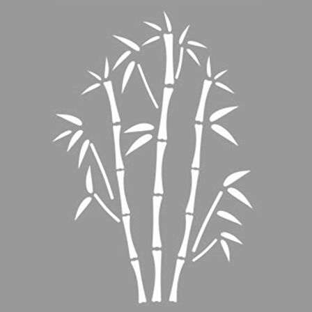 Bambu Demeti Stencil Boyama şablonu 30x30 cm, Duvar Stencil, Fayans Stencil, Mobilya Stencil